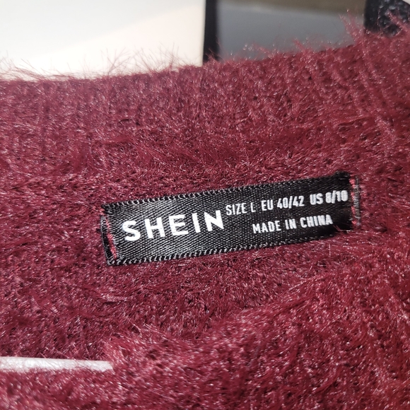 Shein Fuzzy button up sweater Size L - Picture 3 of 3